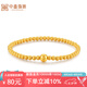 中鑫珠寶古法圓滿串珠手鏈黃金手串轉(zhuǎn)運(yùn)珠足金首飾經(jīng)典款串珠女款 約6.5g