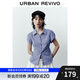 UR2025夏季新款女裝時尚復(fù)古休閑撞色格紋開襟襯衫UYY250067 藍色格子 S