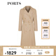 PORTS寶姿女裝 秋冬新品女裝長袖長風(fēng)衣SL9T003LWD042 流沙駝 S (4)