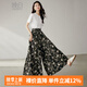 晚白【新品】油畫風(fēng)裙褲2025秋款洋氣百搭顯瘦褲子寬松印花休閑褲女 花色 28