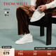 THOM WILLS小白鞋男夏季軟底休閑板鞋增高平底鞋一腳蹬男士皮鞋 白色G872 41 /7.5碼