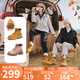 駱駝（CAMEL）【山丘】經(jīng)典大黃靴戶外工裝馬丁靴 L23W076065R 土黃（絨里） 38