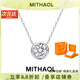 MITHAOL莫桑鉆泡泡鎖骨鏈女 一克拉鼻屎鉆項鏈 情人節(jié)生日禮物送女生 白金色泡泡項鏈【附近倉次日達】 情人節(jié)紀(jì)念日生日禮物送女友