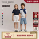 Teenie Weenie Kids小熊童裝24春夏款男女童純棉基礎(chǔ)款圓領(lǐng)T恤 藏青色 140 cm