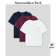 ABERCROMBIE & FITCH女裝25夏季新款美式復(fù)古經(jīng)典小麋鹿V領(lǐng)短袖3件裝T恤KI139-5706 白色(套裝多色) XXS (160/80A)