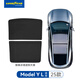 固特異（Goodyear）汽車(chē)遮陽(yáng)簾適用于特斯拉modely/3煥新款遮陽(yáng)擋小米su7天窗遮陽(yáng)頂 Model YL 蜂巢冰境遮陽(yáng)天幕-麂皮絨
