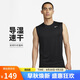 耐克NIKE男子春夏圓領(lǐng)背心 針織 運動休閑 經(jīng)典簡約DX0992-010黑色 L