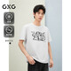 GXG男裝 線(xiàn)條涂鴉貓狗短袖男女同款 白色 165/S