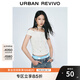 UR2025春季新款女裝氣質(zhì)魅力一字領(lǐng)短款修身T恤UYY450100 本白 L
