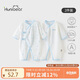 歡喜小熊新生兒連體哈衣寶寶夏季純棉護(hù)肚爬服0-6個月剛出生夏天嬰兒衣服