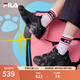 FILA 斐樂(lè)貓爪鞋4代女鞋老爹鞋情侶運(yùn)動(dòng)鞋復(fù)古時(shí)尚休閑鞋網(wǎng)面透氣 【女款】黑-BK 37.5