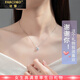 法蔻（farcoko）品牌一克拉莫桑鉆石項鏈女高級感雪花鎖骨鏈情人節(jié)生日禮物送女友 一克拉莫桑鉆六芒星項鏈 -【精美禮盒】