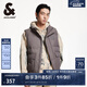 杰克·瓊斯（JACK&JONES）男裝冬季格紋肌理感面料潮流百搭舒適略寬松立領(lǐng)馬甲男224434010 深鷗灰E04 常規(guī) 深鷗灰E04 S 170