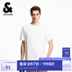 杰克·瓊斯（JACK&JONES）男裝胸前l(fā)ogo刺繡簡(jiǎn)約舒適百搭潮流時(shí)尚休閑短袖上衣T恤225201318 A06本白色 M （175）