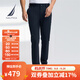 諾帝卡（NAUTICA）【單件直降】男裝25春夏新款涼感四面彈修身直筒休閑褲男PO5221 藏青4NV 36