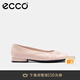 愛步（ECCO）單鞋女 倪妮同款羊皮一腳套方頭淺口平底低跟鞋 安妮208553 裸粉色20855301118 38