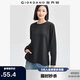 佐丹奴長袖T恤女純棉衛(wèi)衣布織標開叉圓領(lǐng)套頭上衣女13324705