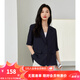 梵希蔓ol通勤女裝小個(gè)子西裝外套女春秋質(zhì)感高級(jí)透感薄款職場(chǎng)西服 V8019 藏青色 M