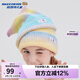 Skechers斯凱奇兒童保暖毛線帽冬新款女童抗靜電小耳朵時(shí)尚針織帽L424G049