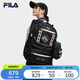 FILA 斐樂官方易烊千璽同款情侶款背包多口袋雙肩包電腦包休閑書包