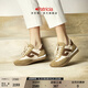 帕翠亞（Patricia）2024年新款運(yùn)動(dòng)阿甘鞋休閑鞋細(xì)膩柔軟牛皮拼接43300/43301 沙漠霧 36