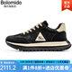 Bolomido奢侈國際高端品牌2025春夏新款厚底增高反絨皮透氣運動阿甘鞋休閑 黑米 42