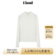 ELAND衣戀長(cháng)袖T恤女中短修身薄款顯瘦純色柔軟打底衫 象牙白/白色(39)Ivory S 160