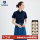Navigare意大利小帆船女士純色翻領(lǐng)T恤短袖保羅polo衫2325525528 深藍(lán) XL