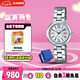 卡西歐（CASIO）手表女SHEEN守護星石英SHE-4528D-7AUPRS禮盒款送女友七夕禮物