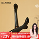 達(dá)芙妮高筒靴女爆款靴子2025新款長靴小個(gè)子英倫風(fēng)棕色長筒靴春秋款 黑色 單層 37 (235mm) 標(biāo)準(zhǔn)碼