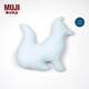 無印良品（MUJI）【涼柔系列】動(dòng)物靠墊 抱枕 靠枕 涼感 北極狐 藍(lán)色