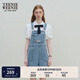 Teenie Weenie小熊女裝春夏裝牛仔背帶短褲簡(jiǎn)約時(shí)尚休閑通勤連體褲 淺藍色 M (165)