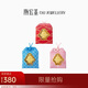 潮宏基哆啦A夢(mèng)足金黃金金幣御守黃金掛件金貼配件送女友生日禮物 藍色