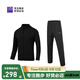 必邁（bmai）新款跑步蓄能夾克運動(dòng)褲套裝健身訓練運動(dòng)保暖競賽馬拉松衣褲 暗夜黑【男款兩件套】 男 L