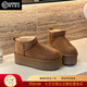 UGG EVERSHEEPSKINS桑坡周冬雨ugg同款mini羊皮毛一體厚底雪地靴女迷你短筒短靴棉鞋 栗色5CM 36