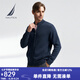 諾帝卡（NAUTICA） 【單件直降】男裝春夏款挺闊棉羊毛混紡毛衣開衫男SO3305 藏青4NV M
