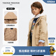Teenie Weenie Kids小熊童裝春秋款男女童休閑連帽立領(lǐng)三防棉服外套 米色 120 cm