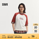 森馬[商場(chǎng)同款]史努比系列短袖T恤女中長(zhǎng)款純棉寬松2024新款秋裝 白紅色調(diào)00316 165/88A/L