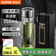 蘇泊爾（SUPOR）一鍵開(kāi)蓋玻璃杯雙層防燙茶水分離男士泡茶車(chē)載水杯便攜商務(wù)禮盒裝 【禮盒裝】茶濾款350ml