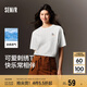 森馬（Semir）迪士尼短袖t恤女中長款寬松圓領(lǐng)上衣25夏涼感打底衫109325100025