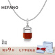 HEFANG何方珠寶幸運(yùn)方糖鎖骨鏈項(xiàng)鏈女士輕奢高級(jí)感七夕情人節(jié)禮物送女友 紅玉髓（銀色）