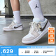 耐克（NIKE）Jordan官方喬丹時髦AJ1板鞋女子輕松假日風(fēng)運動鞋新款 IB8859 101白/礦石灰/白/柔粉/淡紫色 40.5