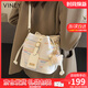 viney新款斜挎包包女包實用單肩包水桶包生日禮物送女友老婆 【米白】高級感實用洋氣腋下包 輕奢時尚百搭休閑品牌小包