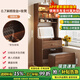雄蕊實(shí)木梳妝臺臥室中古風(fēng)化妝桌小戶(hù)型床頭桌柜一體收納置物柜 胡桃70cm實(shí)木妝臺+USB插座+妝凳 【包安裝】妝凳自行選擇