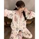 另塵珊瑚絨睡衣女秋冬季可愛(ài)甜美Kitty貓2025新款冬天長(cháng)袖加厚家居服 2641 芭比粉貓 L