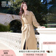 香影卡其色風(fēng)衣女中長款2025春秋季新款英倫風(fēng)休閑雙排扣翻領(lǐng)外套 卡其色 M