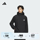 adidas拒水加絨內(nèi)膽三合一連帽外套男女秋冬阿迪達斯官方輕運動 黑色   XL