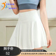 COZOK運(yùn)動(dòng)短裙女網(wǎng)球服套裝速干百褶裙瑜伽半身裙防走光跑步健身羽毛球 白色/裙褲雙側(cè)口袋 L [111-125斤]