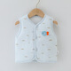 山頭林村嬰兒馬甲秋冬款夾棉兒童保暖背心純棉新生幼兒寶寶小馬夾男女坎肩 小魚(yú)藍色【夾棉】 66 cm