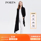 PORTS寶姿商場同款女裝春季時尚個性圍領(lǐng)開衫中長款LM8K303MKF009 黑色 S M